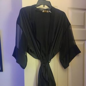 Victoria's Secret Black sheer robe (One Size)